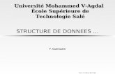 Prof. G. Fatima, EST Salé STRUCTURE DE DONNEES … F. Guerouate Université Mohammed V-Agdal École Supérieure de Technologie Salé Université Mohammed V-Agdal.