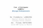 Cas cliniques SAMPIL Blocage Embryonnaire Dr Frédéric LAMAZOU Hôpital Antoine Béclère Clinique Pierre Cherest Dr. Frida ENTEZAMI Unité AMP Eylau-La Muette.