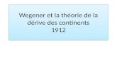 Wegener et la théorie de la dérive des continents 1912.