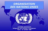 ORGANISATION DES NATIONS UNIES ALEXANDRA NOVOSSELOFF Délégation aux Affaires stratégiques Paris, 23 octobre 2006.