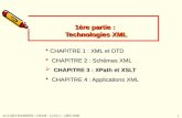 ACCARY-BARBIER / CNAM - Cycle C - 2005-2006 1 1ère partie : Technologies XML  CHAPITRE 1 : XML et DTD  CHAPITRE 2 : Schémas XML  CHAPITRE 3 : XPath.