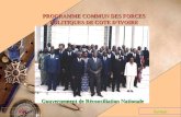1 PROGRAMME COMMUN DES FORCES POLITIQUES DE COTE D’IVOIRE Gouvernement de Réconciliation Nationale Suivant FIN.
