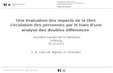 1“Evaluation libre circulation”, JSS, 25.10.2011 Une évaluation des impacts de la libre circulation des personnes par le biais d’une analyse des doubles.