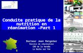 Docteur Jean Reignier Service de réanimation CHD de la Vendée La Roche sur Yon Conduite pratique de la nutrition en réanimation –Part 1.