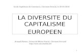 1 LA DIVERSITE DU CAPITALISME EUROPEEN Arnaud Diemer, Université Blaise Pascal, Clermont Ferrand  Ecole Supérieure de Commerce,