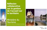 Ministère du Tourisme Direction de l’accueil et de l’hébergement touristiques Réflexion collaborative sur la gestion de l’accueil sur le territoire.