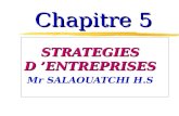 Chapitre 5 STRATEGIES D ’ENTREPRISES Mr SALAOUATCHI H.S.
