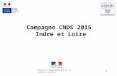 1 Campagne CNDS 2015 Indre et Loire Direction départementale de la cohésion sociale.
