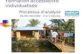 Formation accessibilité individualisée Processus d’analyse Durée estimée : 4 à 5 heures.