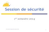 Session de sécurité 1 er semestre 2014 1 Service Public de Programmation Int é gration Sociale,