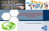LOGO Pr. Mohammed RAJAA Techniques de communication dans l’administration territoriale et Coaching.