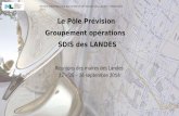 Le Pôle Prévision Groupement opérations SDIS des LANDES Service Départemental d’Incendie et de Secours des Landes - Septembre 2014 Réunions des maires.