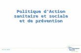 Politique d’Action sanitaire et sociale et de prévention et de prévention 15/12/2014.