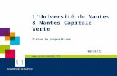 Www.univ-nantes.fr L’Université de Nantes & Nantes Capitale Verte Pistes de propositions 31/03/2015.
