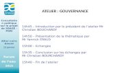 Forum de l’eau 2015 Consultation publique sur le projet de SDAGE - PGRI Allier-Loire Amont 13 janvier ATELIER : GOUVERNANCE 14h45 – Introduction par le.