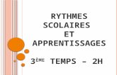 RYTHMES SCOLAIRES ET APPRENTISSAGES 3 ÈME TEMPS – 2 H.