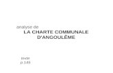 Analyse de LA CHARTE COMMUNALE D'ANGOULÊME texte p.145.