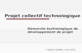 Projet collectif technologique Démarche technologique de développement de projet Frédéric DUMAS, mars 2012.