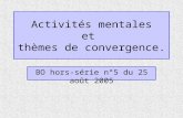 Activités mentales et thèmes de convergence. BO hors-série n°5 du 25 août 2005.
