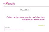 Conférence @_Actuaris_ : Créer de la valeur par la maîtrise des risques en #Assurance