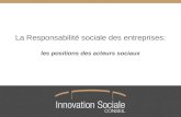 La responsabilité sociale des entreprises et la position des acteurs sociaux