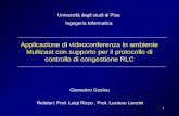 1 Applicazione di videoconferenza in ambiente Multicast con supporto per il protocollo di controllo di congestione RLC Giansalvo Gusinu Relatori: Prof.