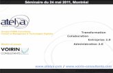 Introduction du séminaire Les Réseaux Sociaux d'Entreprise - 24 Mai 2011