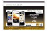 Media-kit Where Paris Appli Iphone-Ipad 2014
