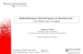 Les bibliothèques numériques et la recherche, Fabrice PAPY, 5 décembre 2011