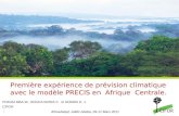 Wilfried Pokam: Première expérience de prévision climatique avec le modèle PRECIS en Afrique Centrale