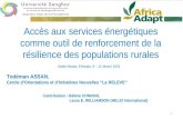Todemon Assan : L’accès aux services énergétiques comme outil de renforcement de la résilience des populations rurales