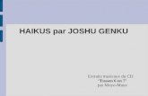 HAIKUS par JOSHU GENKU Extraits musicaux du CD Tussen 6 en 7 par Moyo-Maya.