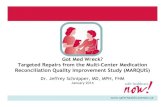 Got Med Wreck? Targeted Repairs from the Multi-Center Medication Reconciliation Quality Improvement Study (MARQUIS)
