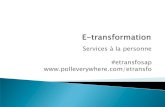 E transformation Services   la Personne - MBA MCI - Octobre 2013