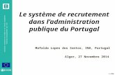Le système de recrutement dans l'administration publique du Portugal