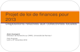 Club finances PLF pour 2013