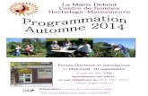 Programmation de La Marie Debout/ Automne 2014