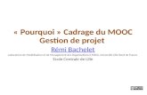 #MOOCGdP – 1 « pourquoi » - cadrage du mooc gestion de projet - r bachelet 01-2013