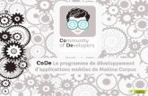 CoDe, le programme de développement d'applications mobiles de Makina Corpus