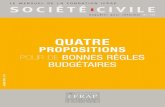 Quatre proposition pour de bonnes règles budgétaires