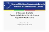 Lâ€™Europa digitale: come le biblioteche di ricerca vogliono realizzarla