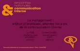 Le management :enjeux et pratiques, attentes vis-à-vis de la communication interne