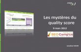 2012 SEO CAMPUS - les mystères du quality score Google Adwords