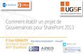 Comment établir un projet de gouvernances pour SharePoint 2013.