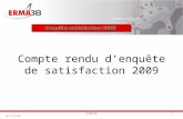 Compte Rendu Enquete  Satisfaction 09