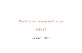 Transition énergétique Conférence de presse Medef