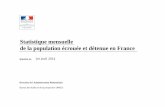 Population detenue et ecrouee en France - prison : statistiques mensuelles avril 2014