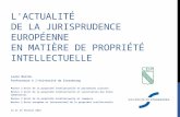 Cours de Laure Marino - L'actualité de la jurisprudence européenne en matière de propriété intellectuelle (CEIPI, Strasbourg, 14 et 15 février 2012)