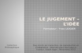 LE JUGEMENT - L'IDEE