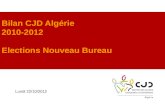 Bilan CJD Algérie mandat 2010 - 2012 - 22 Octobre 2012 - Tantra Alger